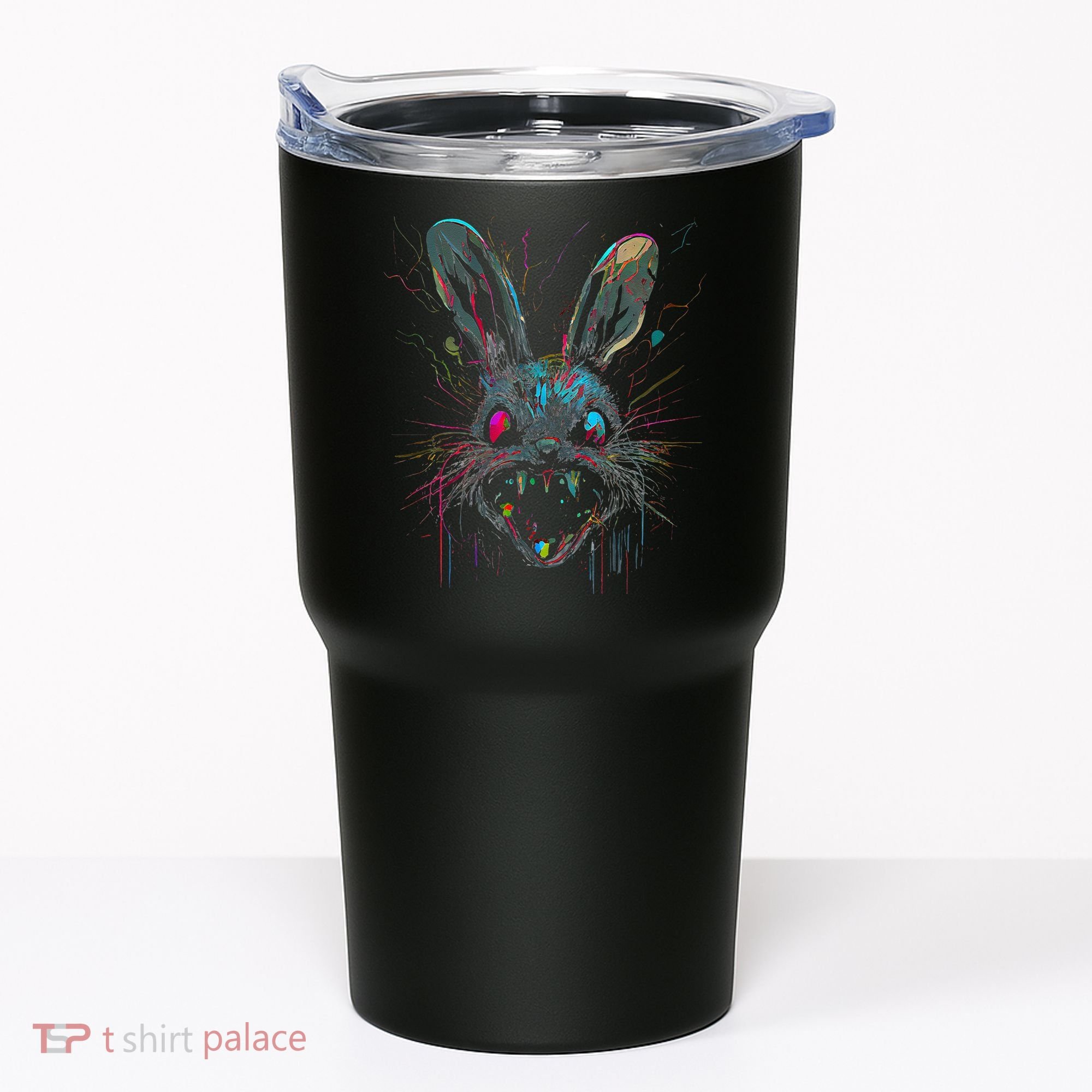 Psycho Crazy Paint Bunny Horror Easter And Halloween Tumbler