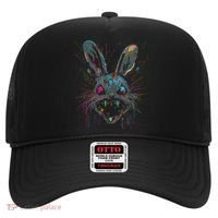 Psycho Crazy Paint Bunny Horror Easter And Halloween Hat thumb 0