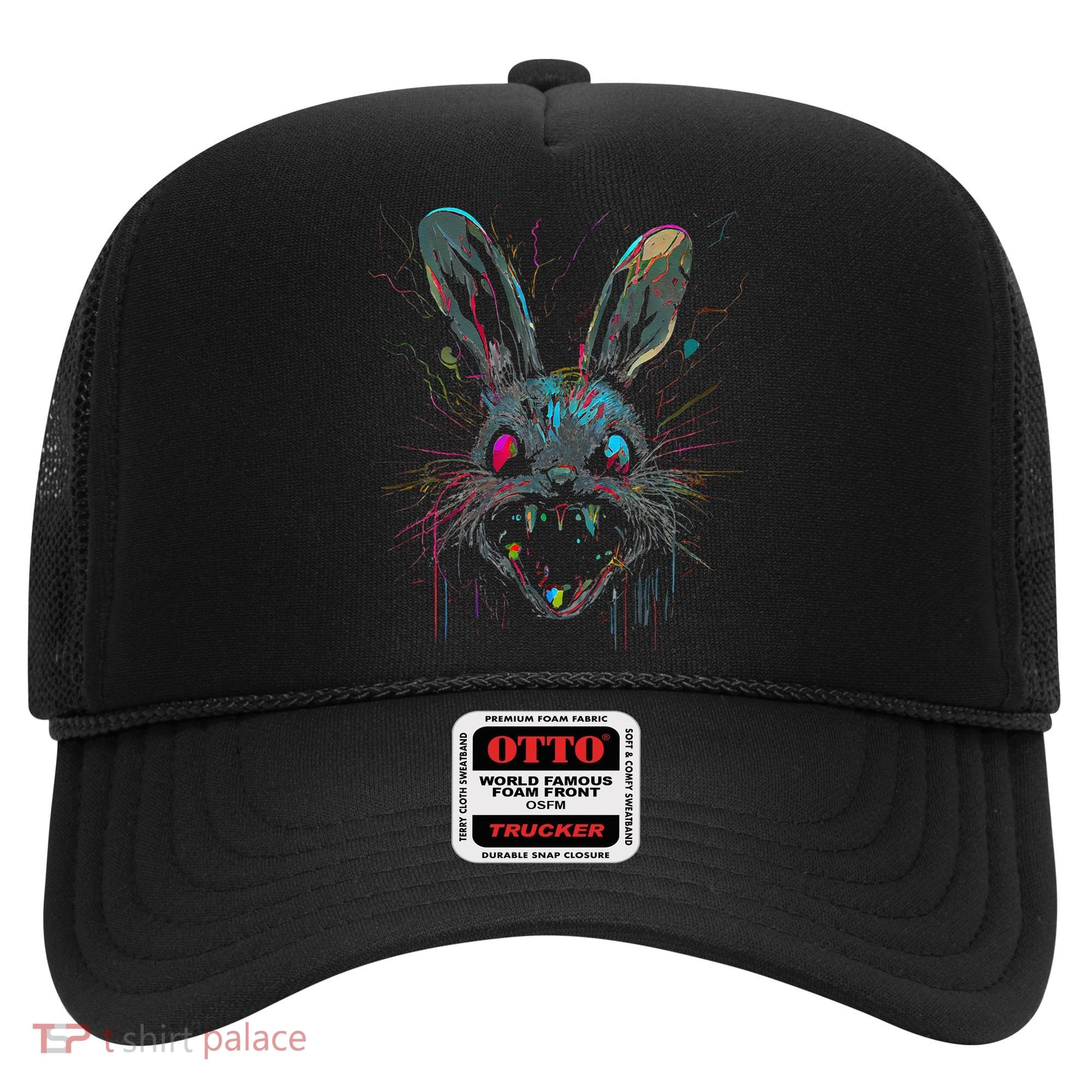 Psycho Crazy Paint Bunny Horror Easter And Halloween Hat
