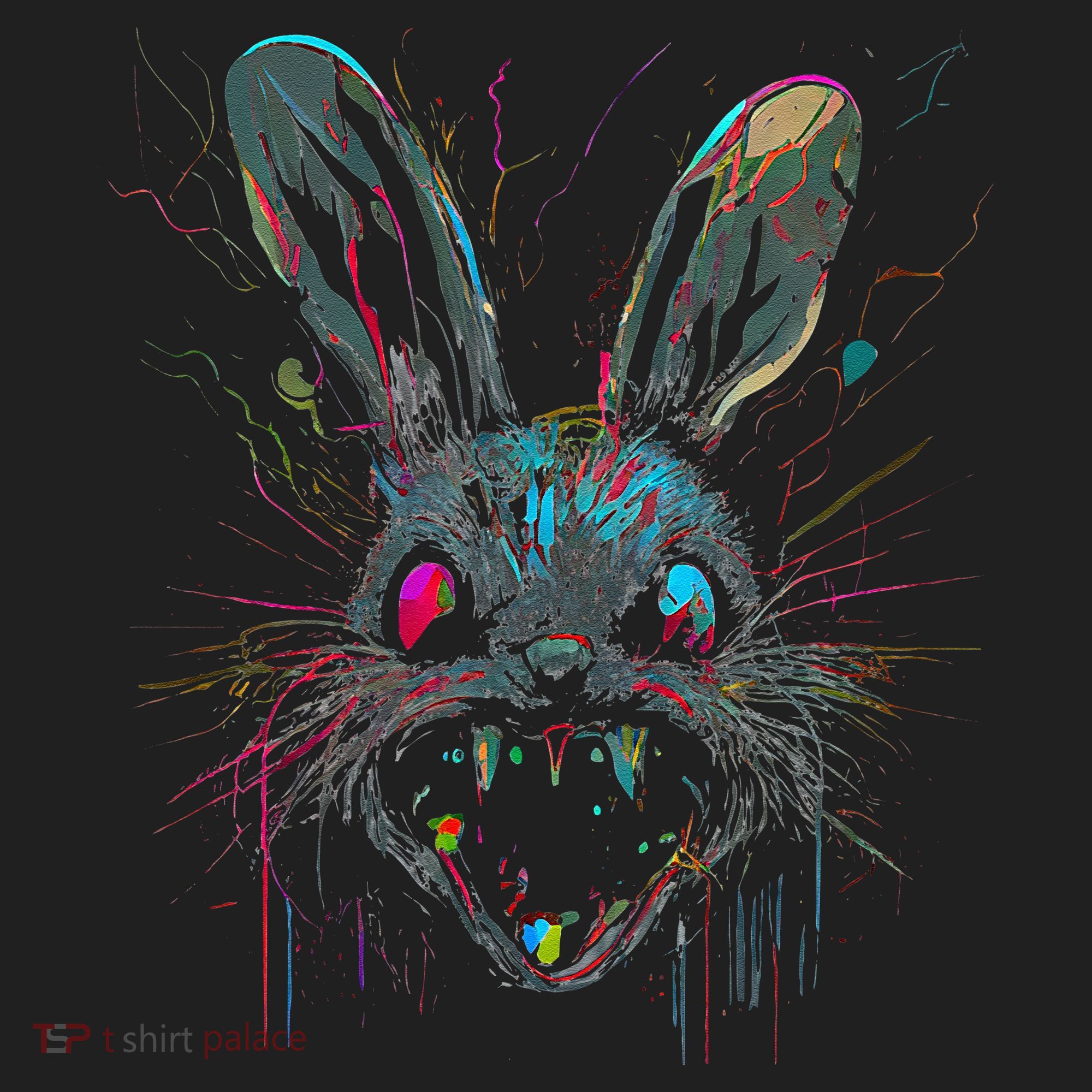 Psycho Crazy Paint Bunny Horror Easter And Halloween Hat