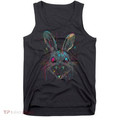 Psycho Crazy Paint Bunny Horror Easter And Halloween Tank Top