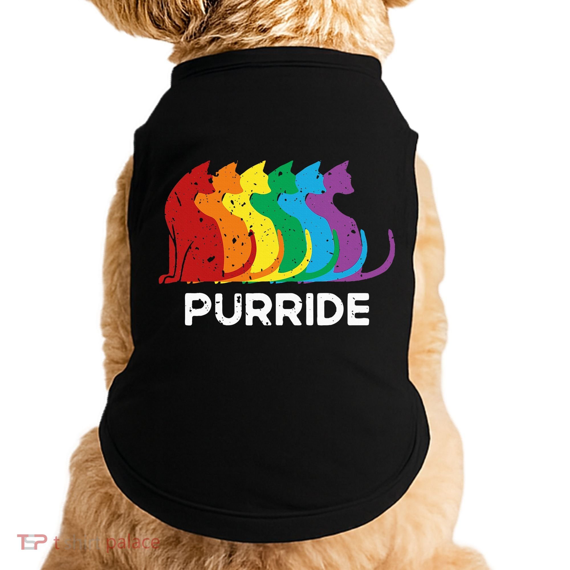 Purride Cat Pride Ally Lgbt Community Rainbow Pride Doggie Tank