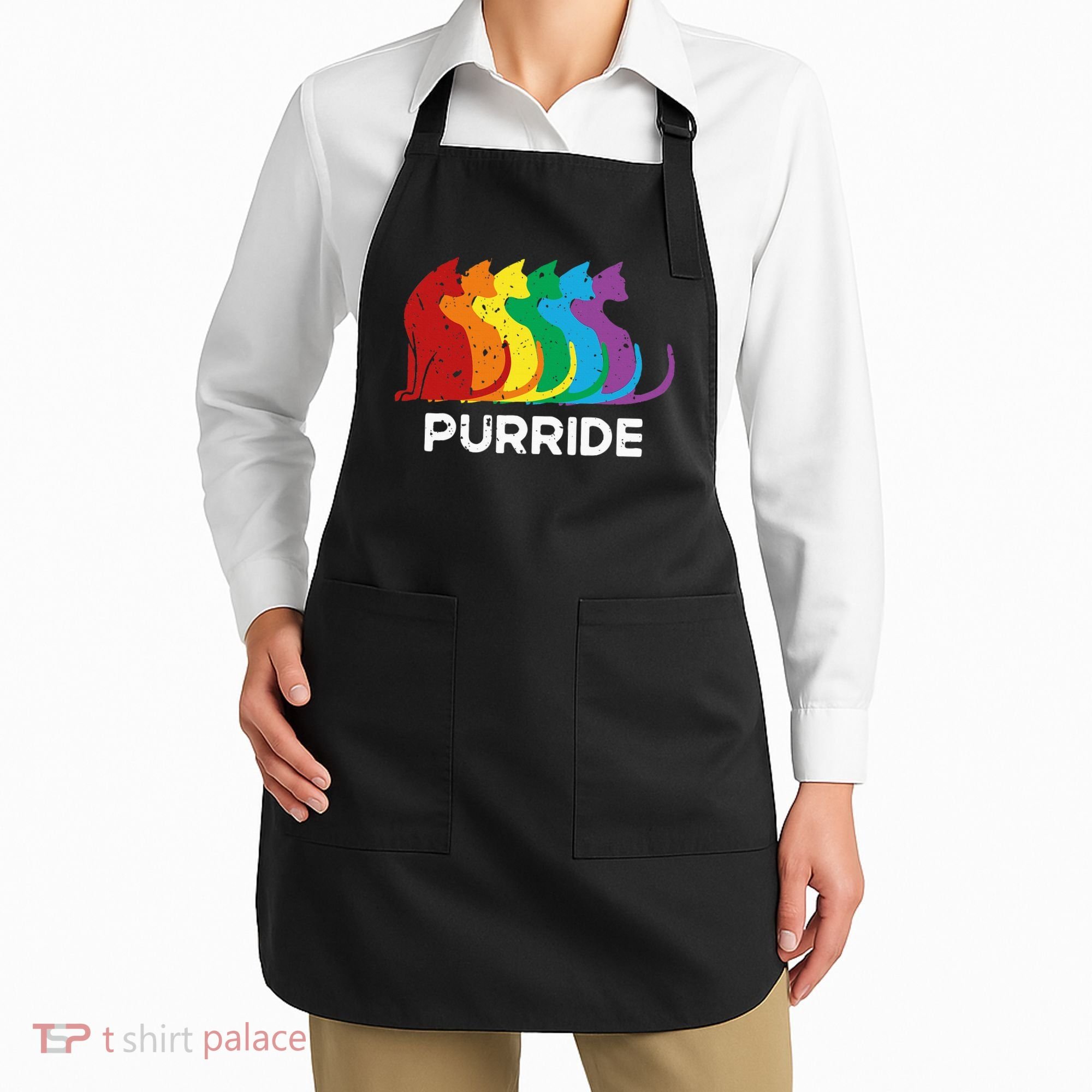 Purride Cat Pride Ally Lgbt Community Rainbow Pride Apron