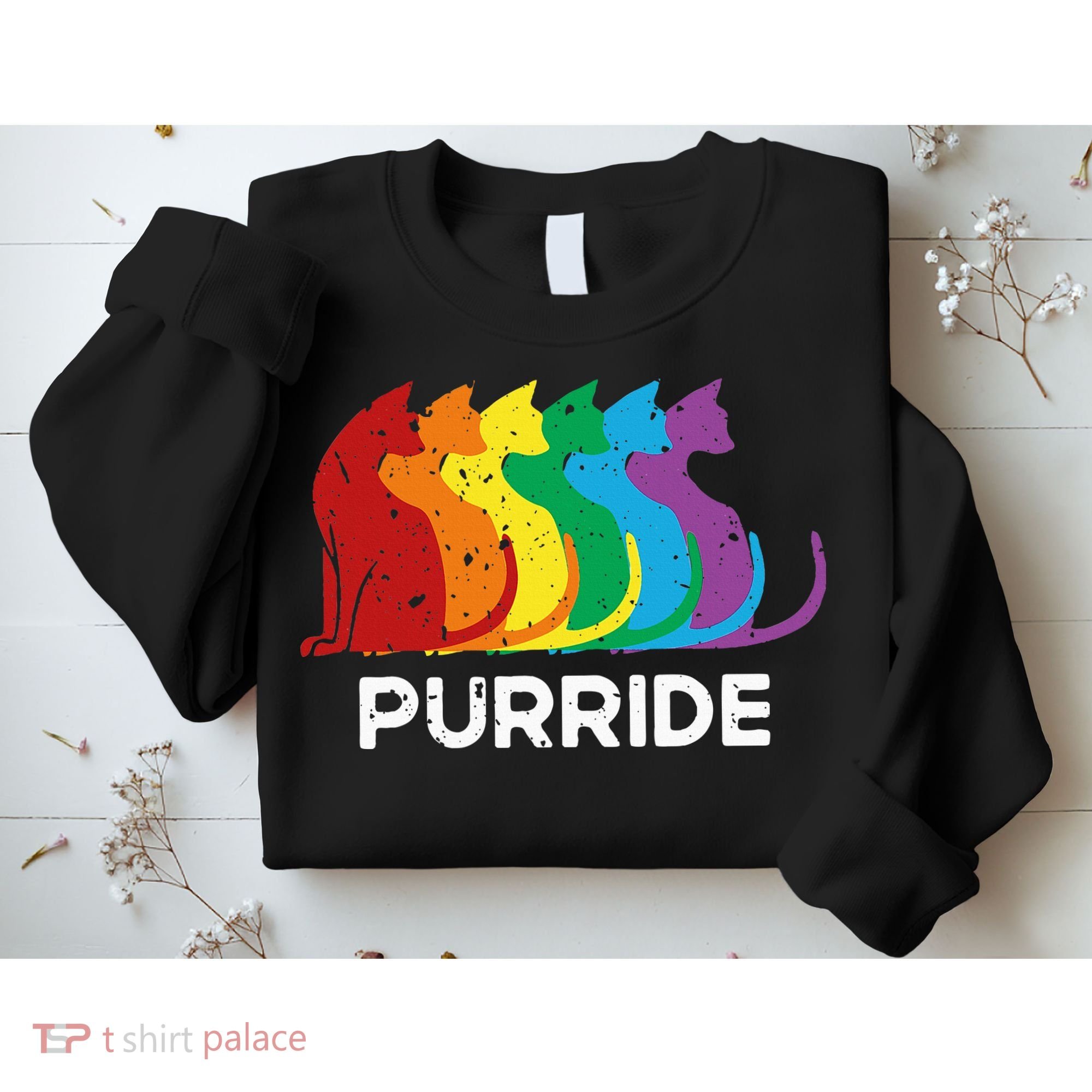 Purride Cat Pride Ally Lgbt Community Rainbow Pride Sweatshirt