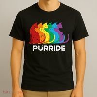 Purride Cat Pride Ally Lgbt Community Rainbow Pride T-Shirt thumb 3