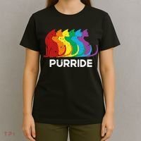 Purride Cat Pride Ally Lgbt Community Rainbow Pride T-Shirt thumb 4