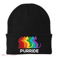 Purride Cat Pride Ally Lgbt Community Rainbow Pride Beanie thumb 0