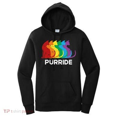 Purride Cat Pride Ally Lgbt Community Rainbow Pride Women's Hoodie