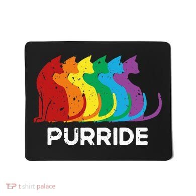 Purride Cat Pride Ally Lgbt Community Rainbow Pride Mousepad