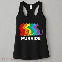 Purride Cat Pride Ally Lgbt Community Rainbow Pride Women's Tank Top thumb 3