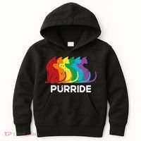 Purride Cat Pride Ally Lgbt Community Rainbow Pride Kids Hoodie thumb 0