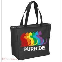 Purride Cat Pride Ally Lgbt Community Rainbow Pride Tote Bag thumb 2