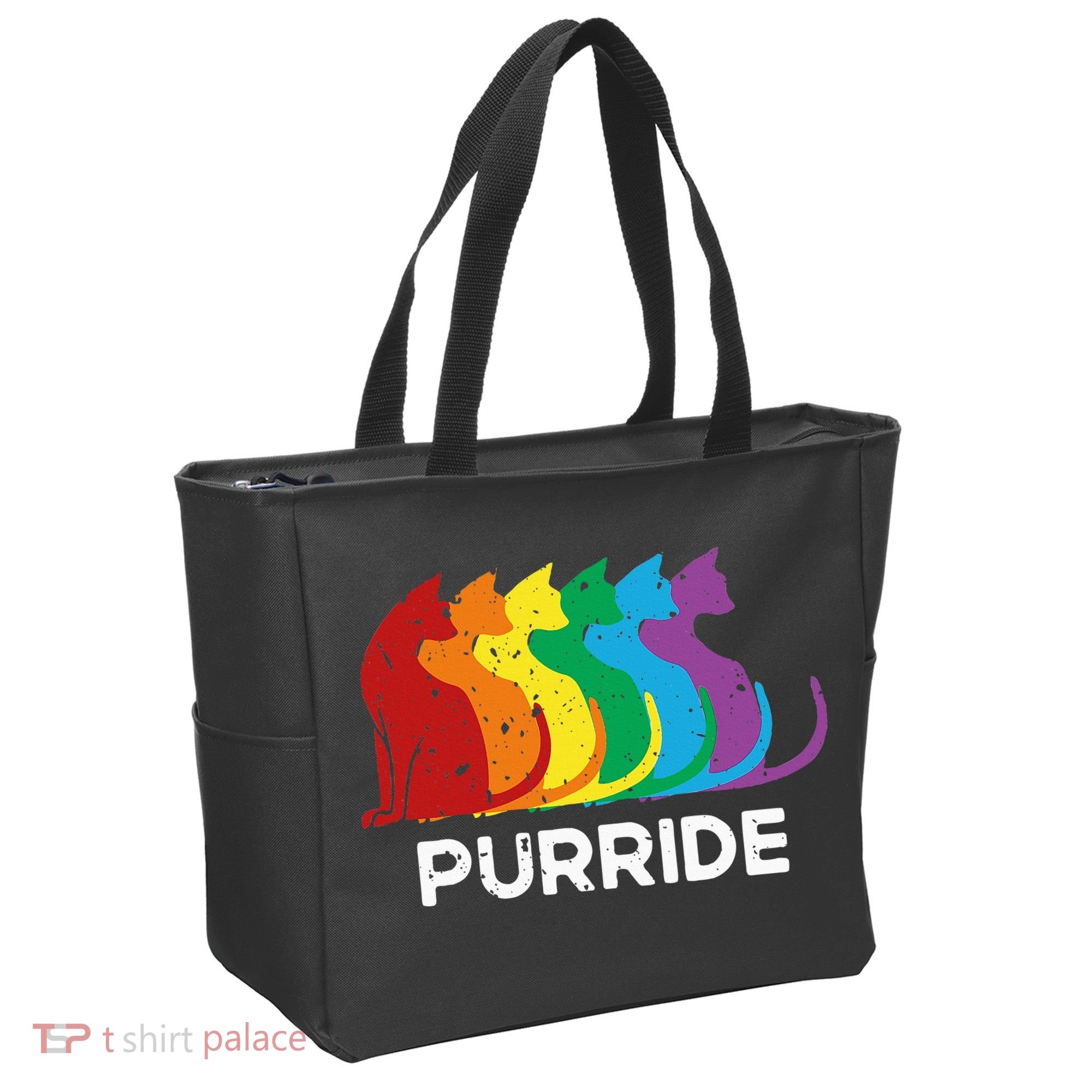 Purride Cat Pride Ally Lgbt Community Rainbow Pride Tote Bag