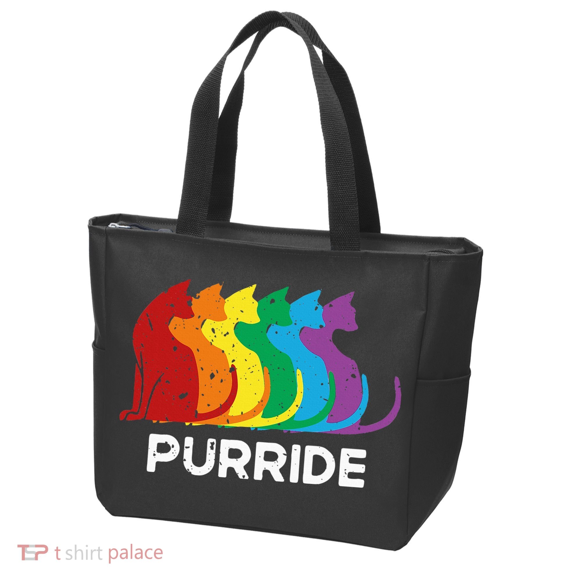 Purride Cat Pride Ally Lgbt Community Rainbow Pride Tote Bag
