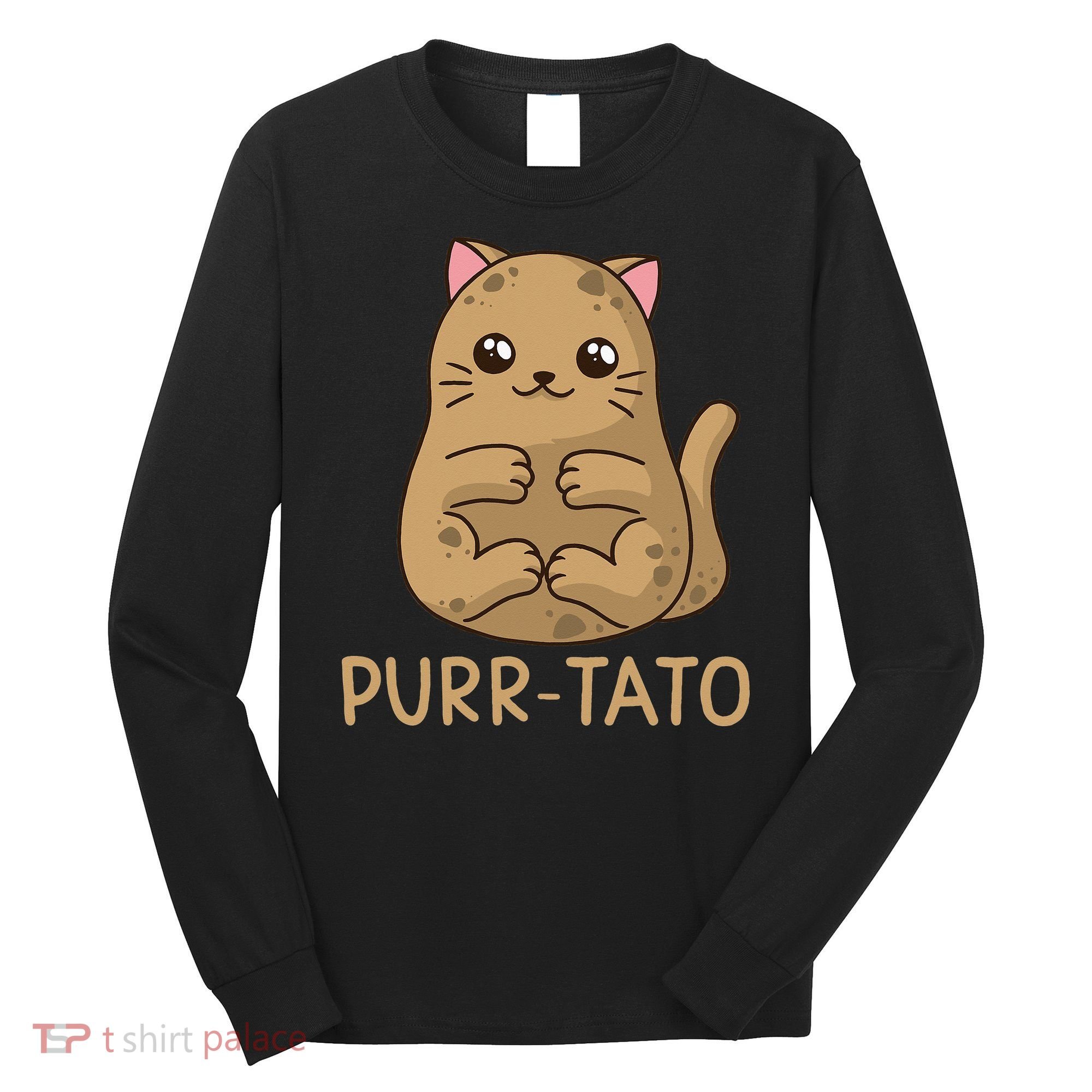 Purrtato Cat Potato Cat Lover Idaho Potatoes Long Sleeve Shirt
