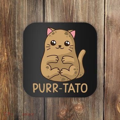Purrtato Cat Potato Cat Lover Idaho Potatoes Coaster