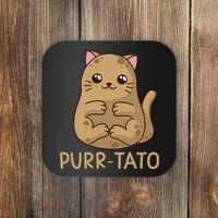 Purrtato Cat Potato Cat Lover Idaho Potatoes Coaster thumb 0