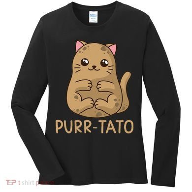 Purrtato Cat Potato Cat Lover Idaho Potatoes Women's Long Sleeve Shirt