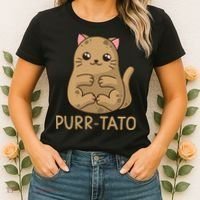 Purrtato Cat Potato Cat Lover Idaho Potatoes Women's T-Shirt thumb 2
