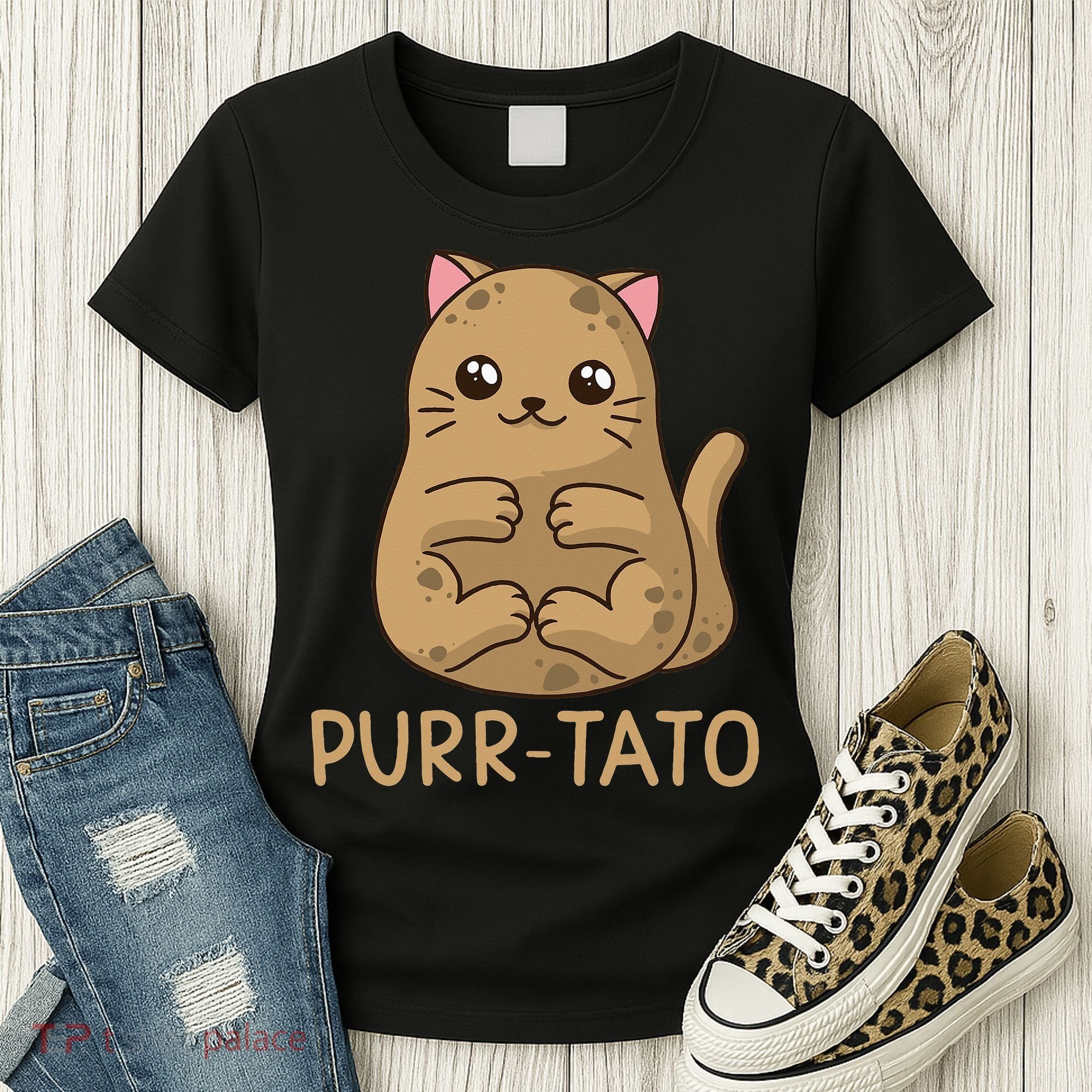 Purrtato Cat Potato Cat Lover Idaho Potatoes Women's T-Shirt