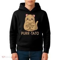 Purrtato Cat Potato Cat Lover Idaho Potatoes Kids Hoodie thumb 4