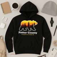 Potter County Pennsylvania Susquehannock State Forest Bear Hoodie thumb 3