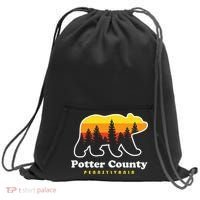 Potter County Pennsylvania Susquehannock State Forest Bear Sweatshirt Cinch Pack Bag thumb 0