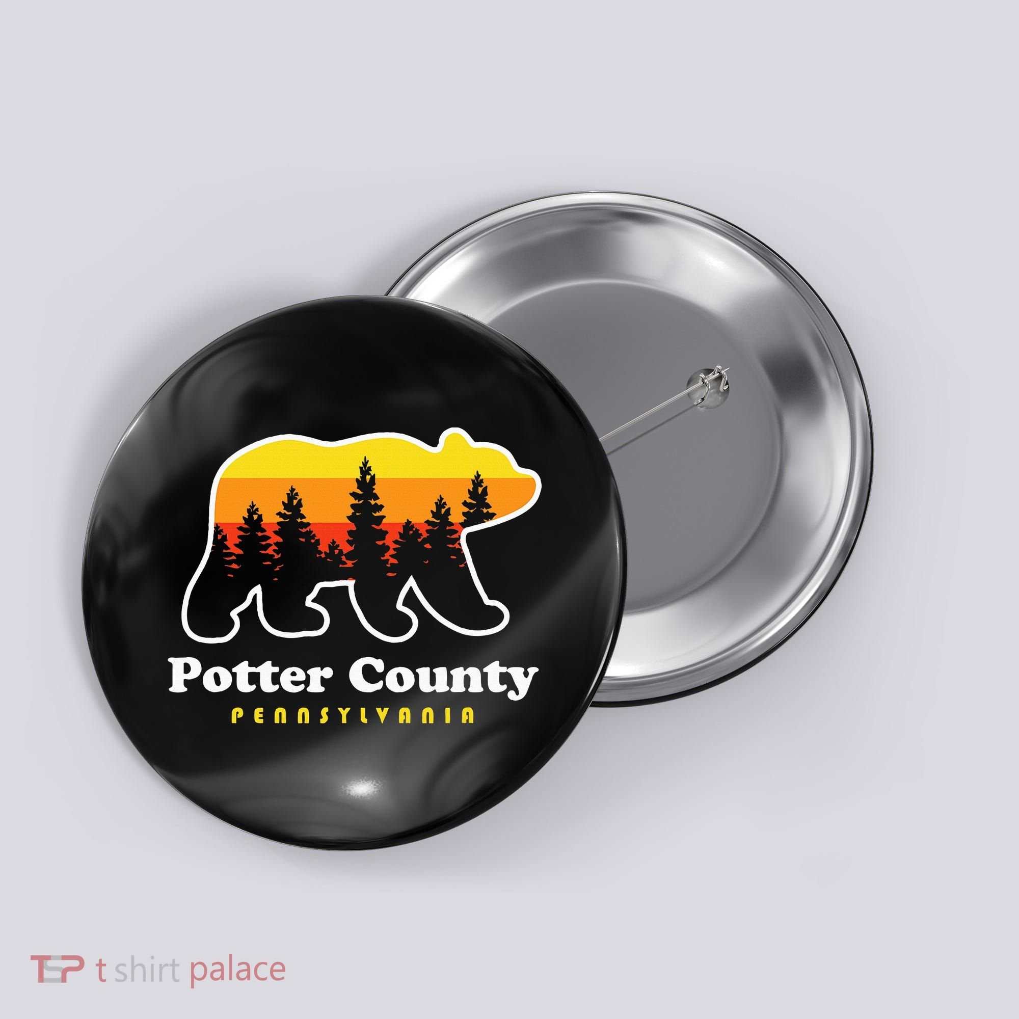 Potter County Pennsylvania Susquehannock State Forest Bear Button