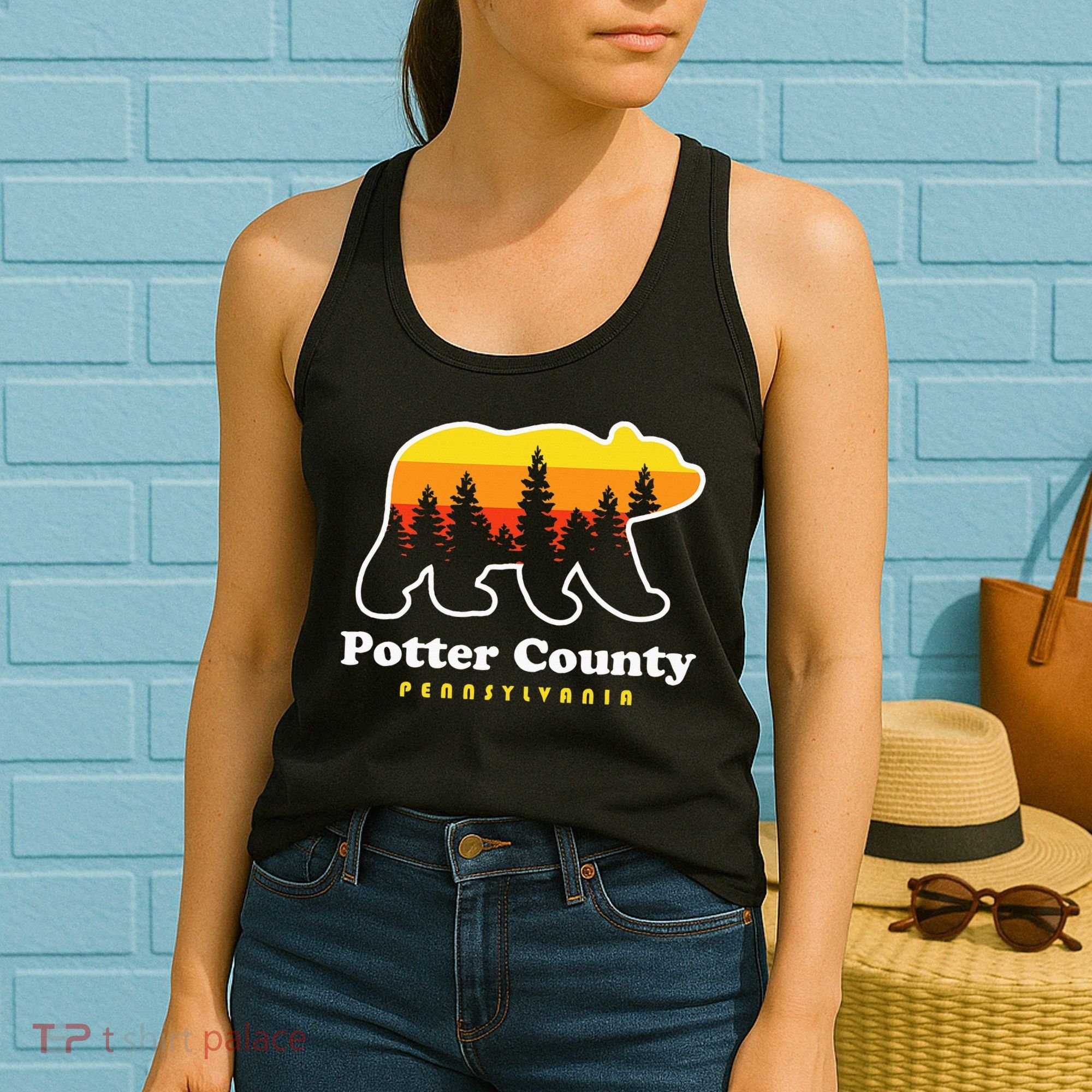 Potter County Pennsylvania Susquehannock State Forest Bear Women's Tank Top