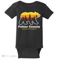 Potter County Pennsylvania Susquehannock State Forest Bear Baby Bodysuit thumb 0
