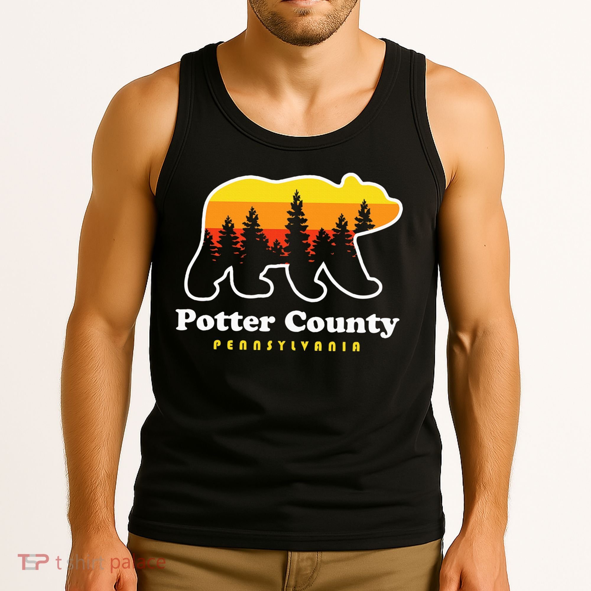 Potter County Pennsylvania Susquehannock State Forest Bear Tank Top