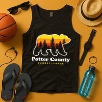 Potter County Pennsylvania Susquehannock State Forest Bear Tank Top thumb 4