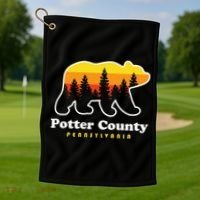 Potter County Pennsylvania Susquehannock State Forest Bear Golf Towel thumb 1