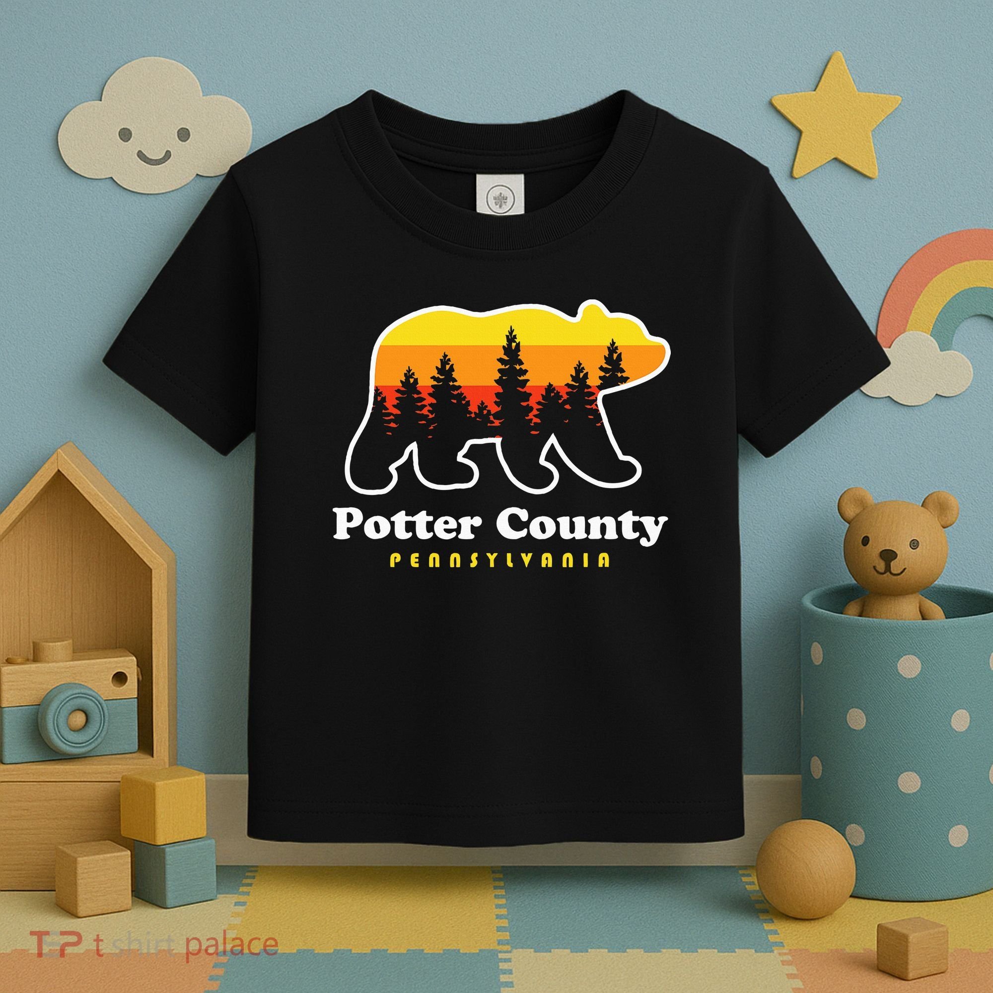 Potter County Pennsylvania Susquehannock State Forest Bear Toddler T-Shirt