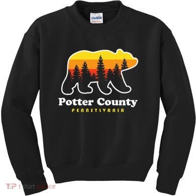 Potter County Pennsylvania Susquehannock State Forest Bear Kids Sweatshirt