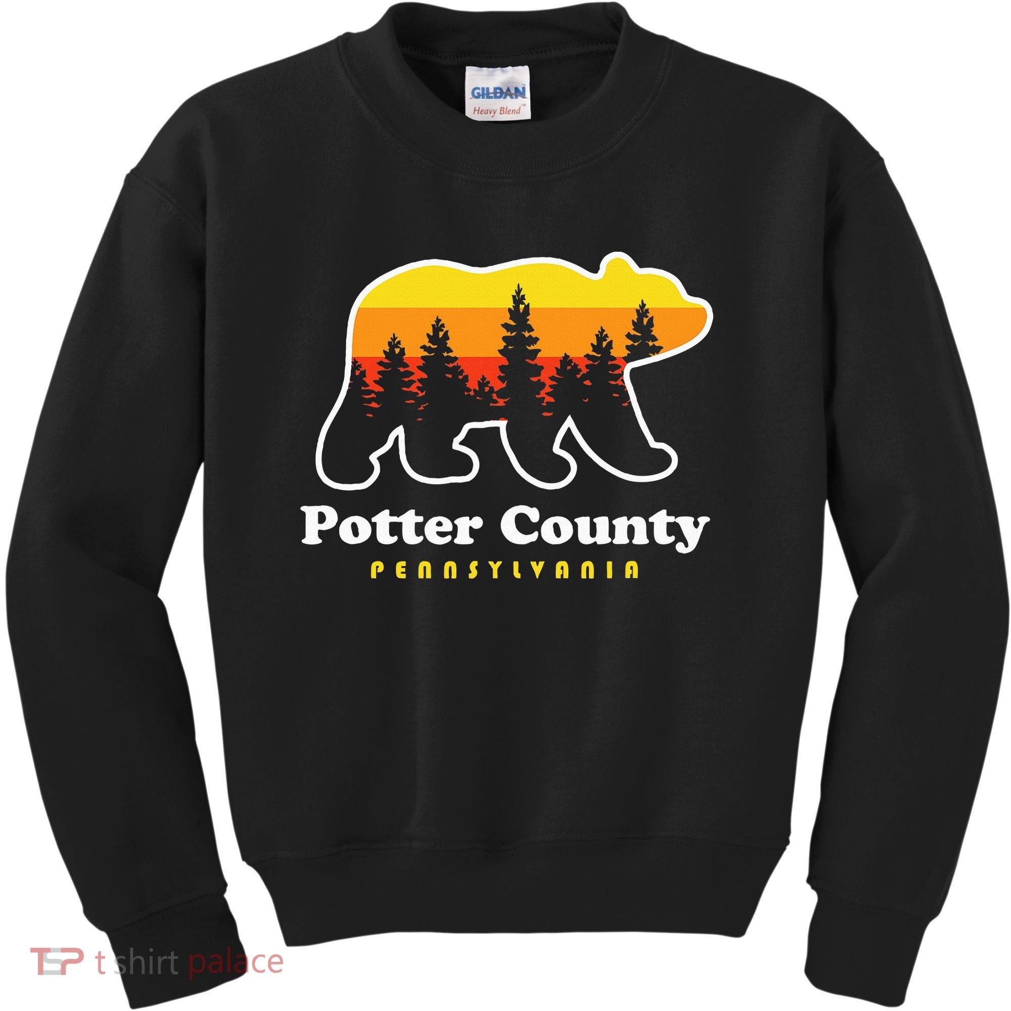 Potter County Pennsylvania Susquehannock State Forest Bear Kids Sweatshirt