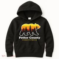 Potter County Pennsylvania Susquehannock State Forest Bear Kids Hoodie thumb 0