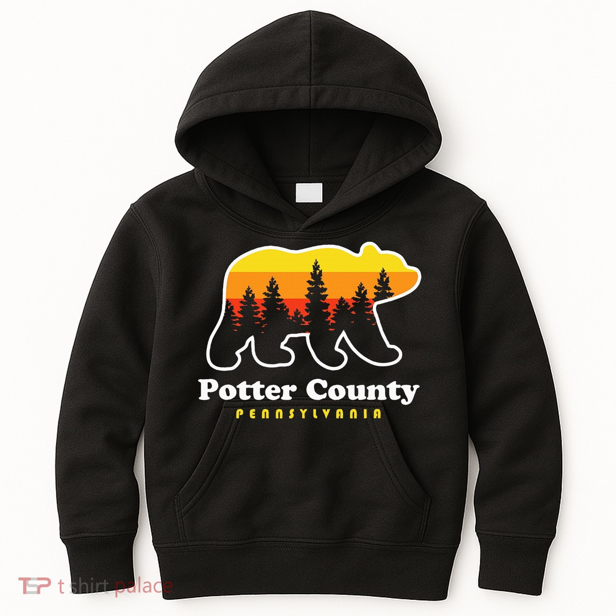 Potter County Pennsylvania Susquehannock State Forest Bear Kids Hoodie