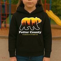 Potter County Pennsylvania Susquehannock State Forest Bear Kids Hoodie thumb 3
