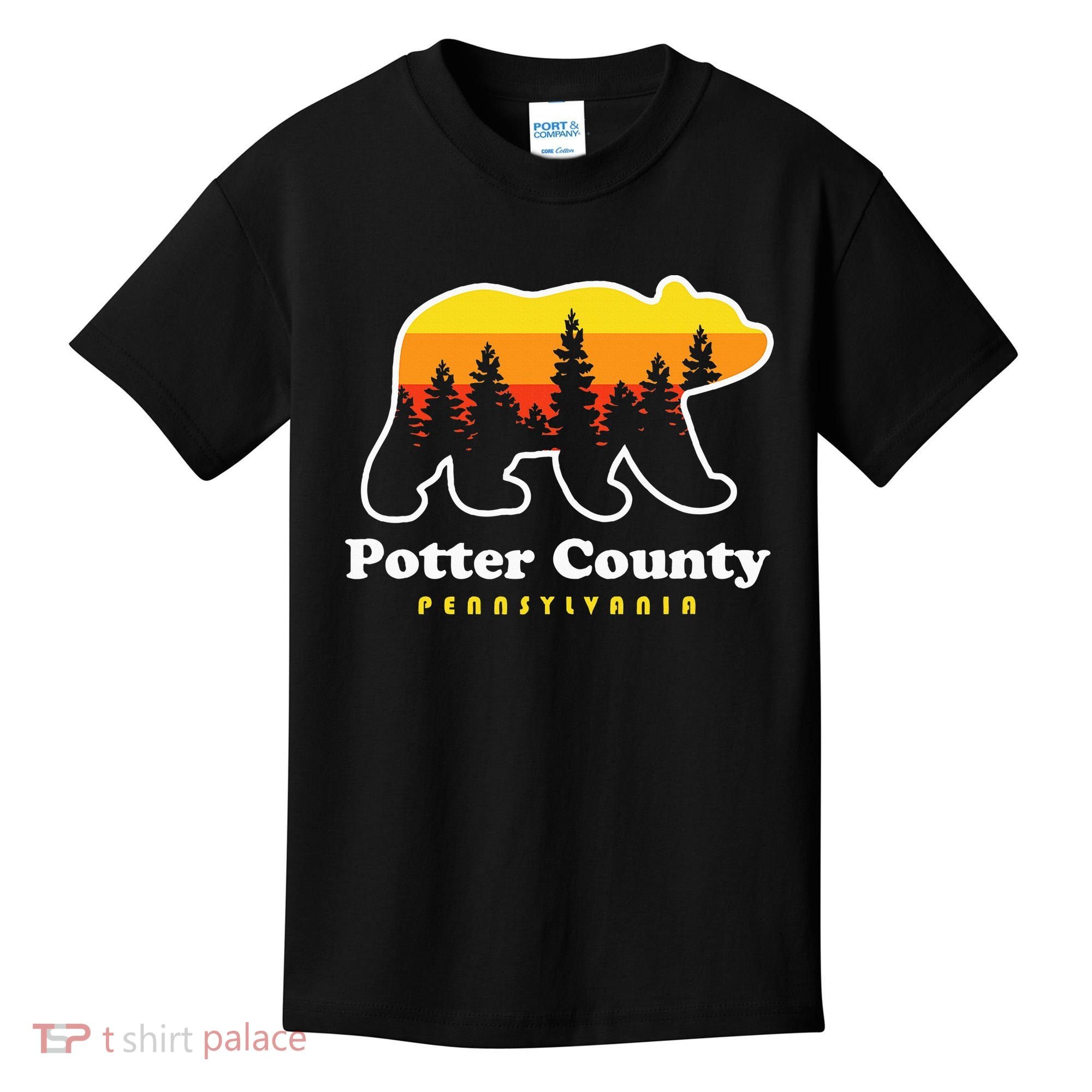 Potter County Pennsylvania Susquehannock State Forest Bear Kids T-Shirt
