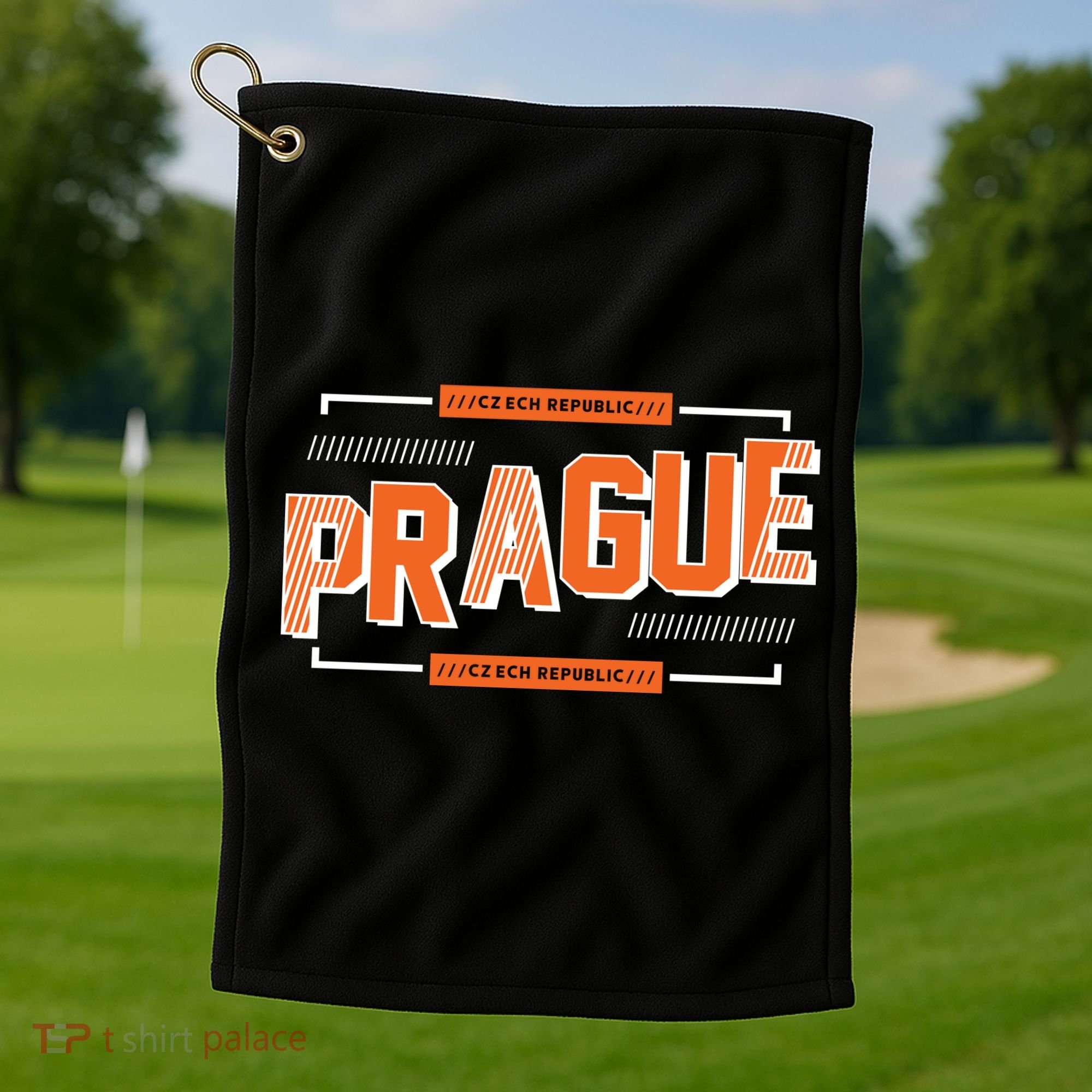 Prague Czech Golf Towel