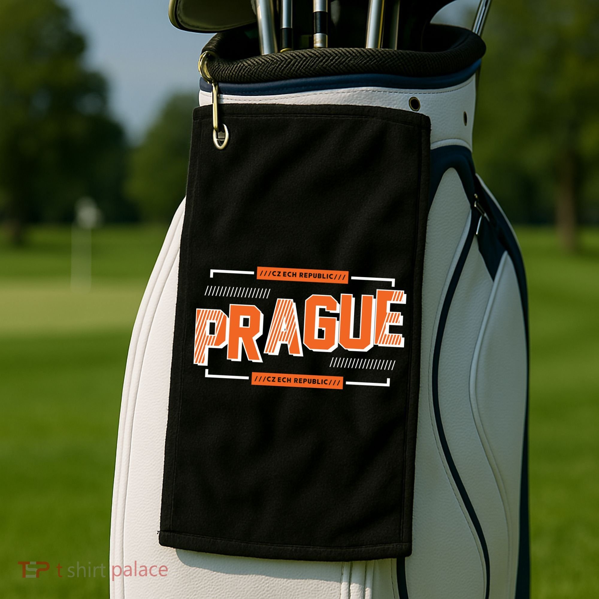 Prague Czech Golf Towel