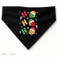 Pickleball Christmas Pickleball Lover Gift USA-Made Doggie Bandana thumb 0