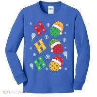 Pickleball Christmas Pickleball Lover Gift Kids Long Sleeve Shirt thumb 0