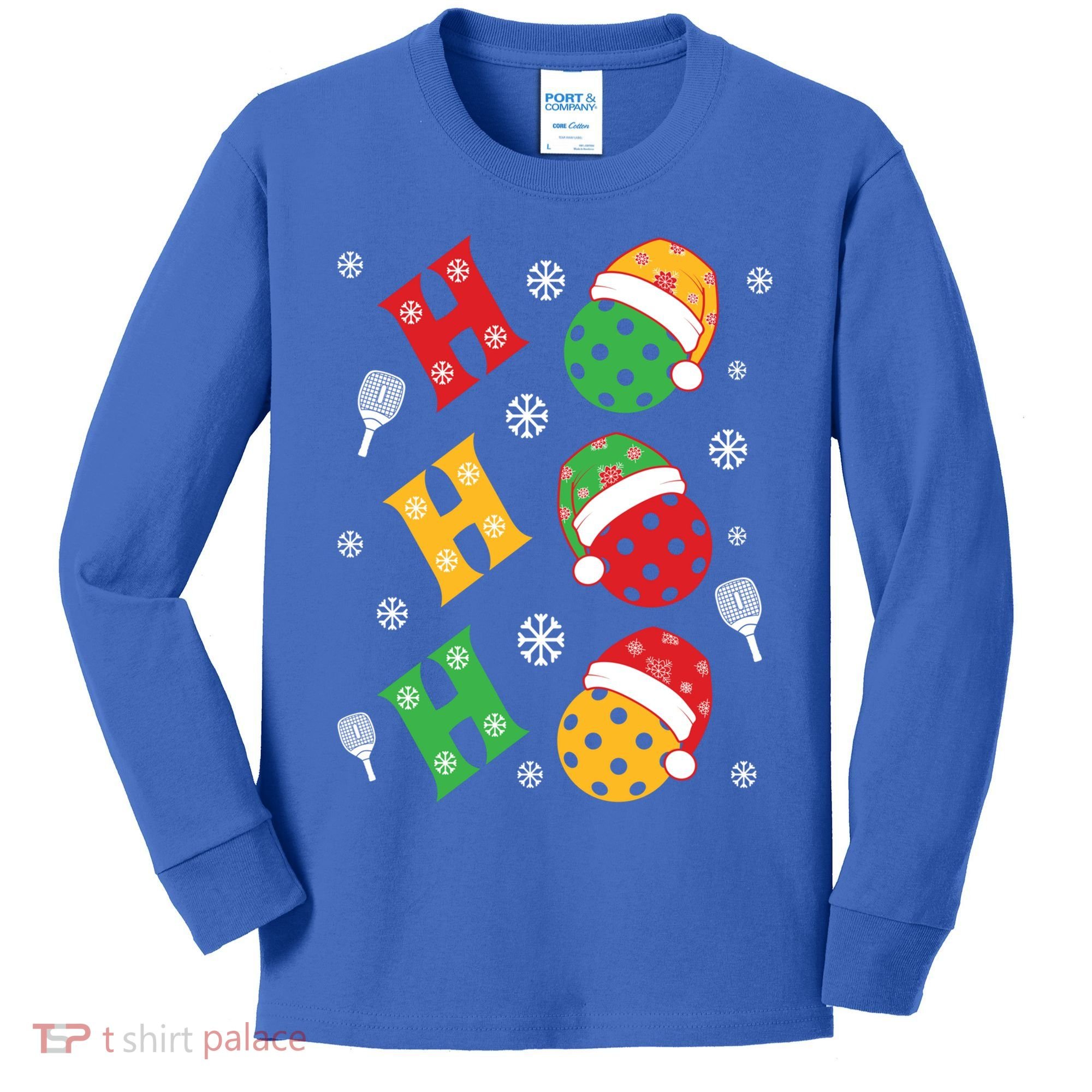 Pickleball Christmas Pickleball Lover Gift Kids Long Sleeve Shirt