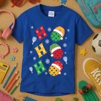 Pickleball Christmas Pickleball Lover Gift Kids T-Shirt thumb 3