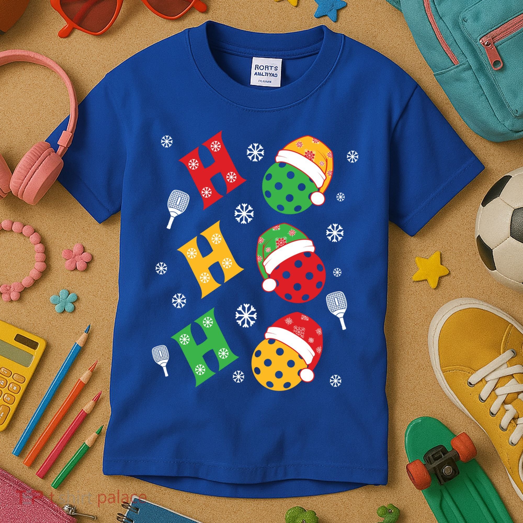Pickleball Christmas Pickleball Lover Gift Kids T-Shirt