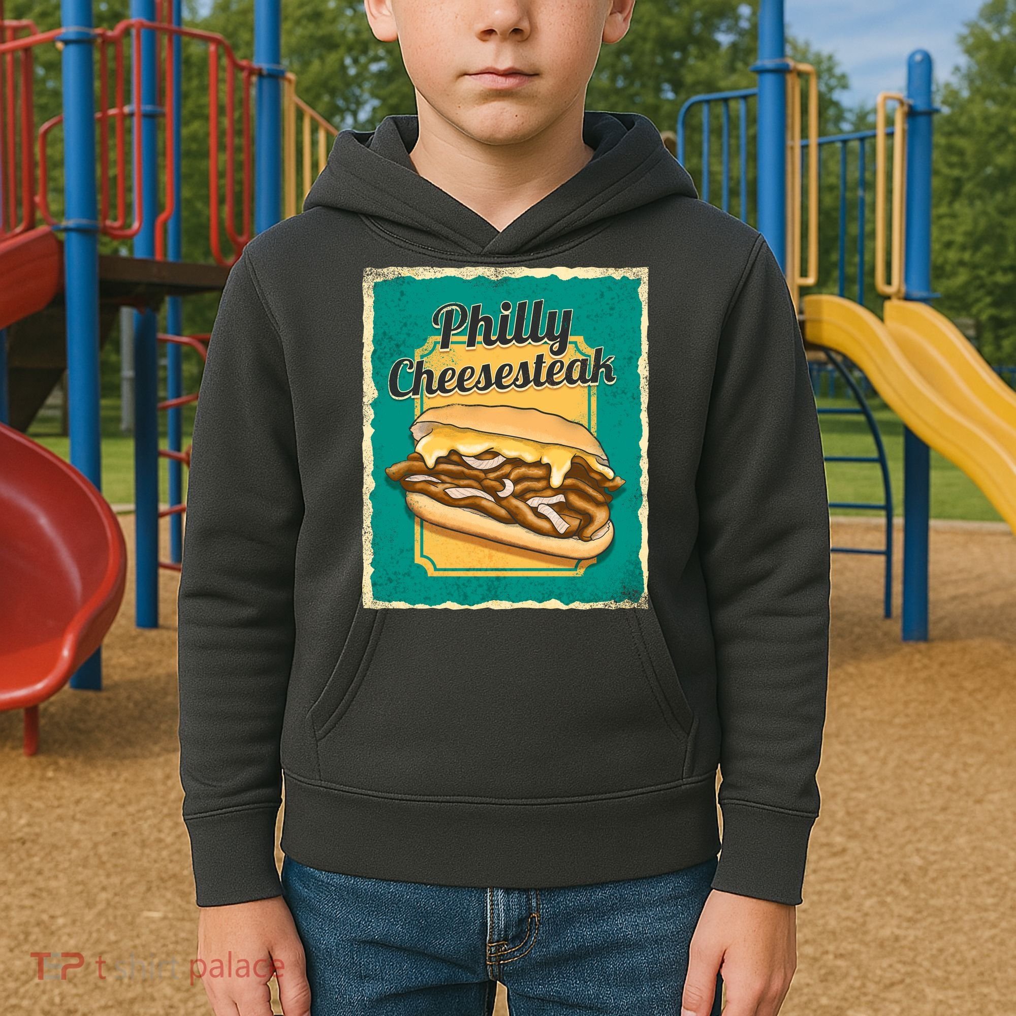 Philly Cheesesteak Kids Hoodie