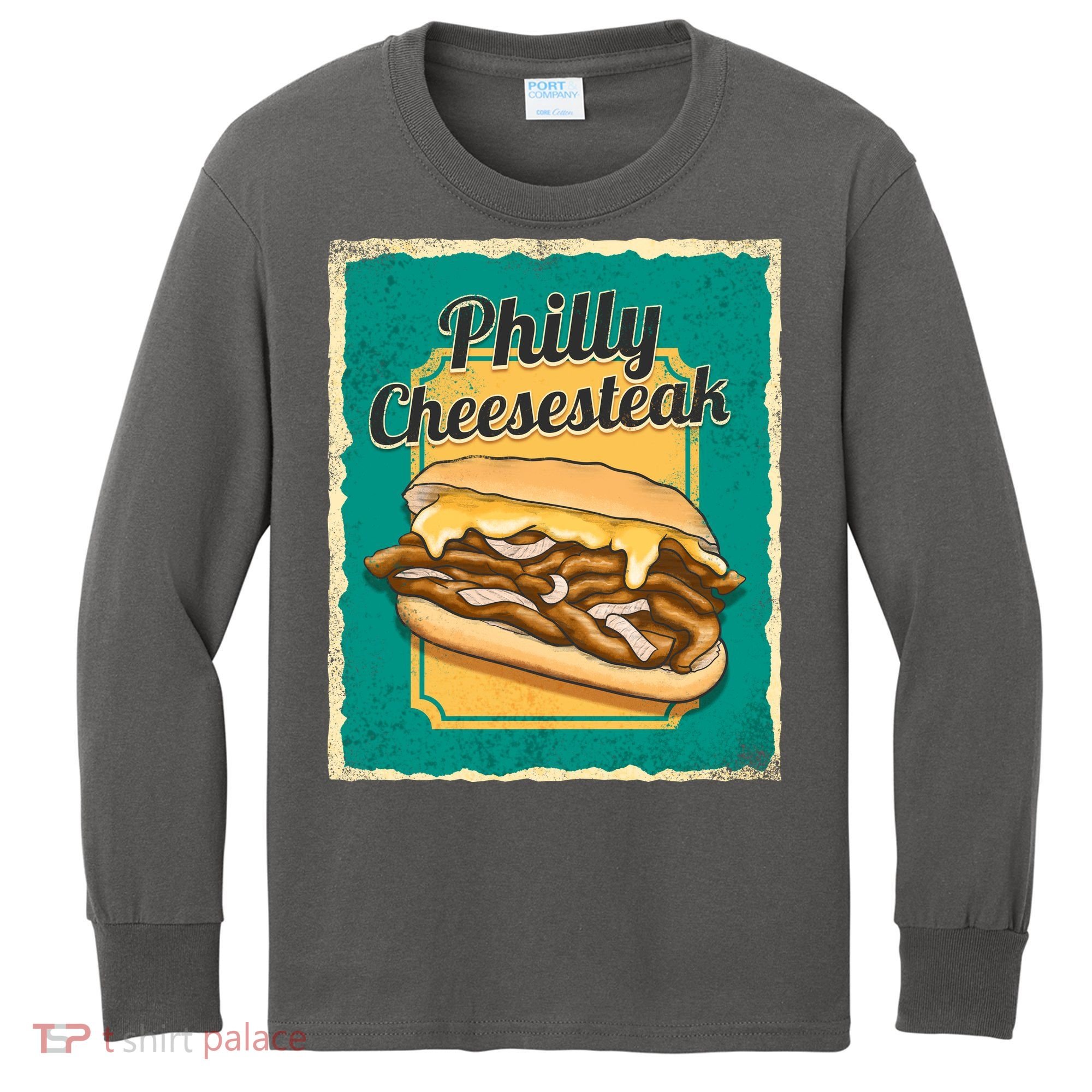 Philly Cheesesteak Kids Long Sleeve Shirt