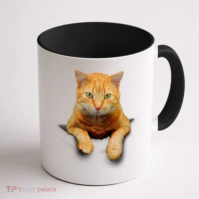 Pocket Cat Coffee Mug back